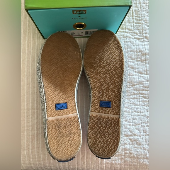 Kate Spade X Keds All Over Glitter Sneakers, Silver Rare - Excellent!! - Picture 7 of 10